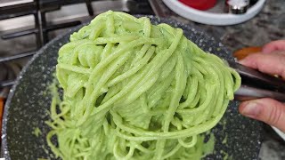 GREEN SPAGHETTI  EASY Mexican Style Green Spaghetti  Spaghetti Verde Recipe [upl. by Batista]