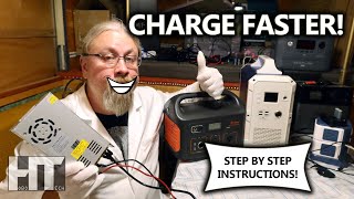 DIY QUICK CHARGER For Bluetti Jackery  Fast Charge Any Solar Generator Step By Step Instructions [upl. by Ungley716]