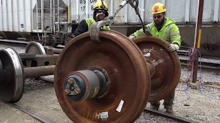 TRRS 504 Railcar Wheel Replacement [upl. by Teria617]