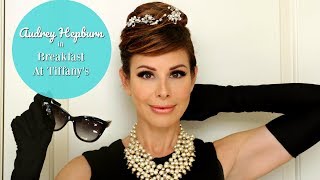 AUDREY HEPBURN MAKEUP amp HAIR TUTORIAL  Dominique Sachse [upl. by Ahsinned]