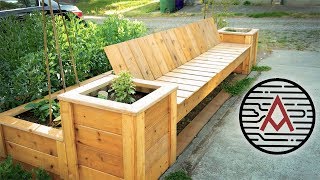 Raised Bed Planter Bench  How to  Plans [upl. by Eulaliah]