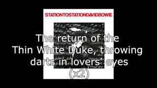 Station to Station  David Bowie  Lyrics [upl. by Eissen]