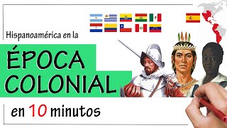 La ÉPOCA COLONIAL en Hispanoamérica  Resumen  Organización Política Económica y Social [upl. by Klimesh]