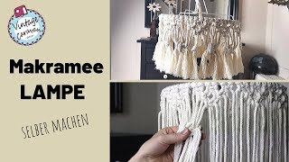 Makramee Lampenschirm selber machen  DIY [upl. by Alegnaed]