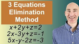 Solving Systems of 3 Equations Elimination [upl. by Cassey800]