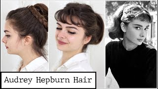 Four Audrey Hepburn Styles  Hair Tutorial [upl. by Atniuqal]