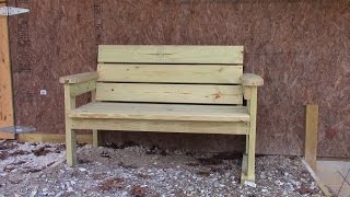 Easy Homemade Garden Bench [upl. by Hibbs]