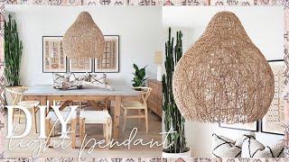 LARGE BOHO DIY LIGHT PENDANT  HOME DECOR [upl. by Tamqrah]