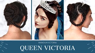 Victorian Hairstyle Tutorial  Queen Victoria Updo [upl. by Alilad]