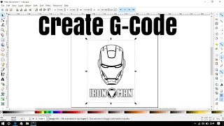 How create Gcode using inkscape software [upl. by Kristoforo90]