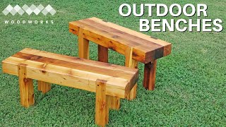 Simple Sturdy Outdoor Benches [upl. by Yxor239]