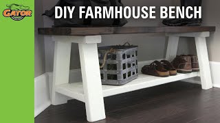 DIY Rustic Farmhouse Bench [upl. by Aretha]