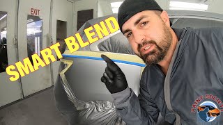 Car Painting HOW TO Blend Basecoat and Clearcoat [upl. by Yk]