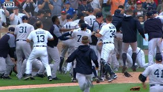 Yankees and Tigers heated altercation [upl. by Sidwohl]